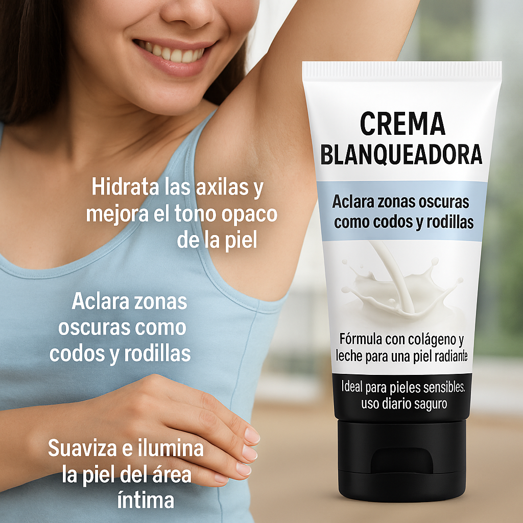 Crema blanqueadora recupera el tono natural de tus axilas y zona intima ♥️